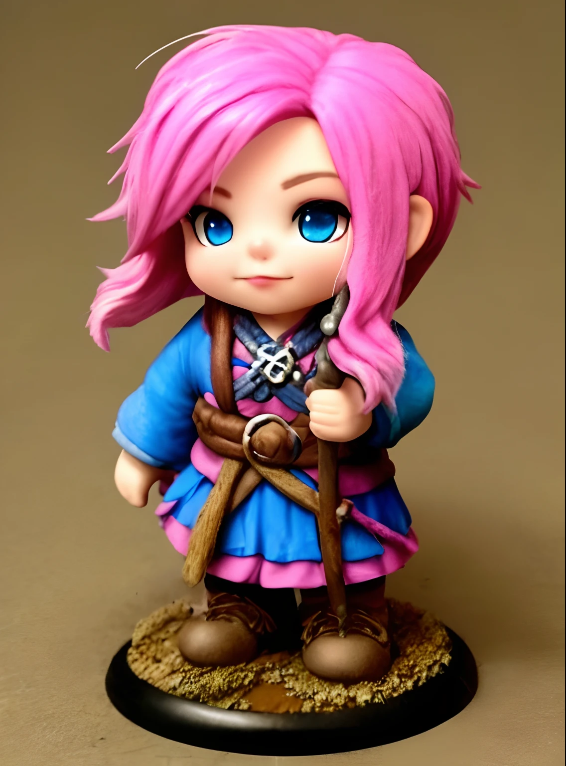 Mountain Dwarf,pink hair,dnd