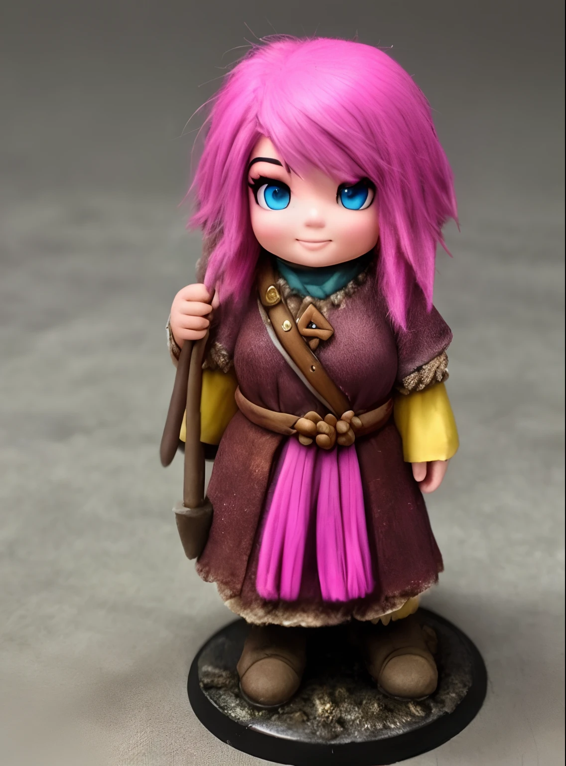 Mountain Dwarf,pink hair,dnd