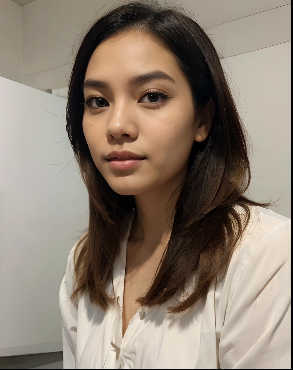 Indonesian face,blonde black hair