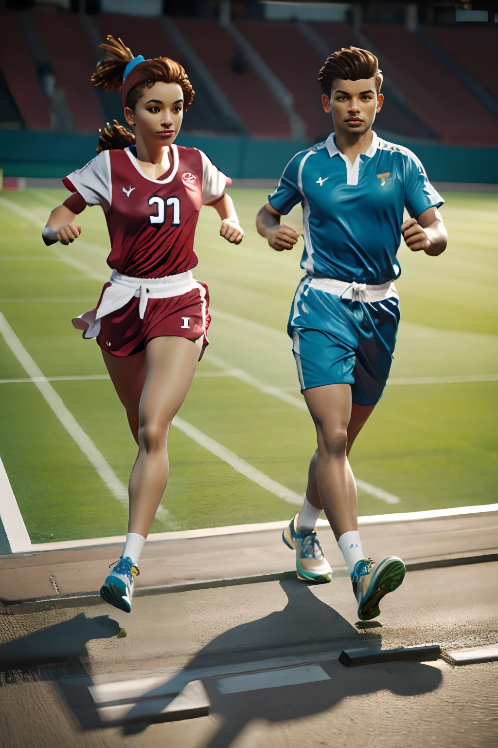 3D health sports figures