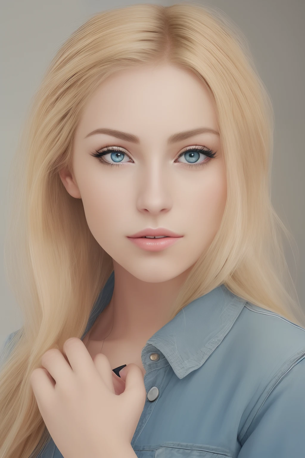 Close-up of a woman with long blonde hair and blue linger, cheveux blonds lisses, belle femme blonde, belle fille blonde, blonde belle jeune femme, Femme blonde, Une magnifique blonde, Beaux cheveux blonds, cheveux blonds propres, longs cheveux blonds et yeux bleus, blonde and attractive features, cheveux blonds yeux bleus, cheveux blonds fluides, fille blonde