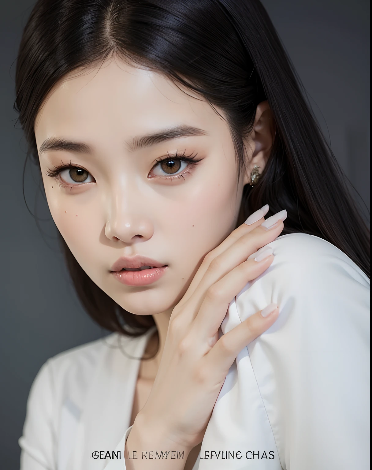 um close up de uma mulher com longos cabelos pretos e uma camisa branca, jennie blackpink, Lee Ji - Eun, Lee Ji-eun, Heonhwa Choe, Jaeyeon Nam, Shin min jeong, Parque Ji-min, TaeJune Kim, Hwang SE - EM, kwak ji jovem, Seseon Yoon, atriz da Coreia