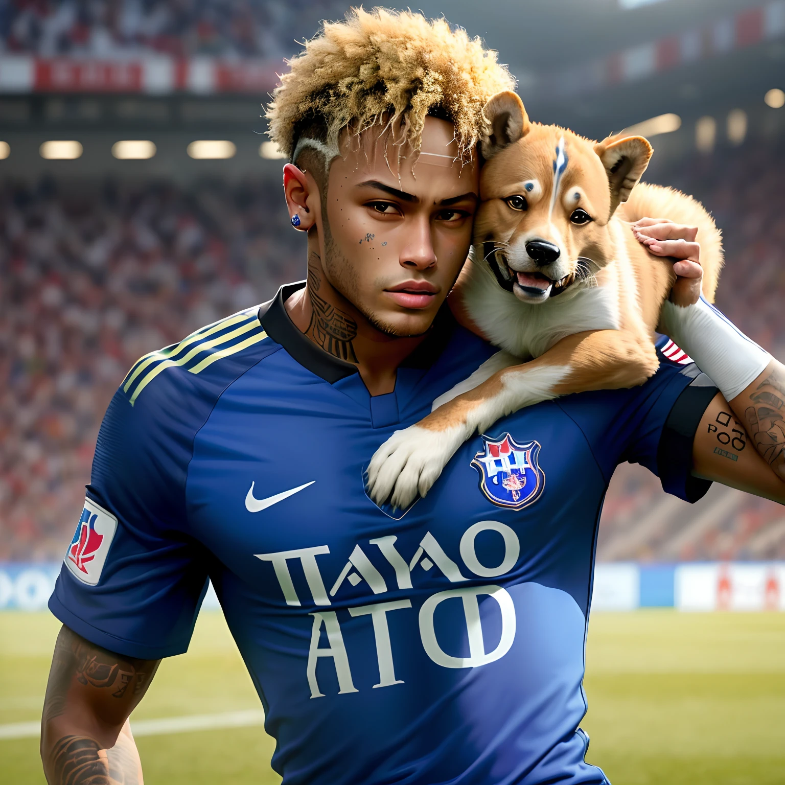 Desenhe o neymar jogando xadres com o luva de pedreiro