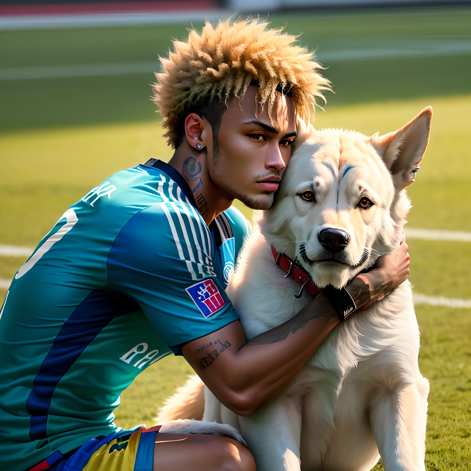 Desenhe o neymar jogando xadres com o luva de pedreiro