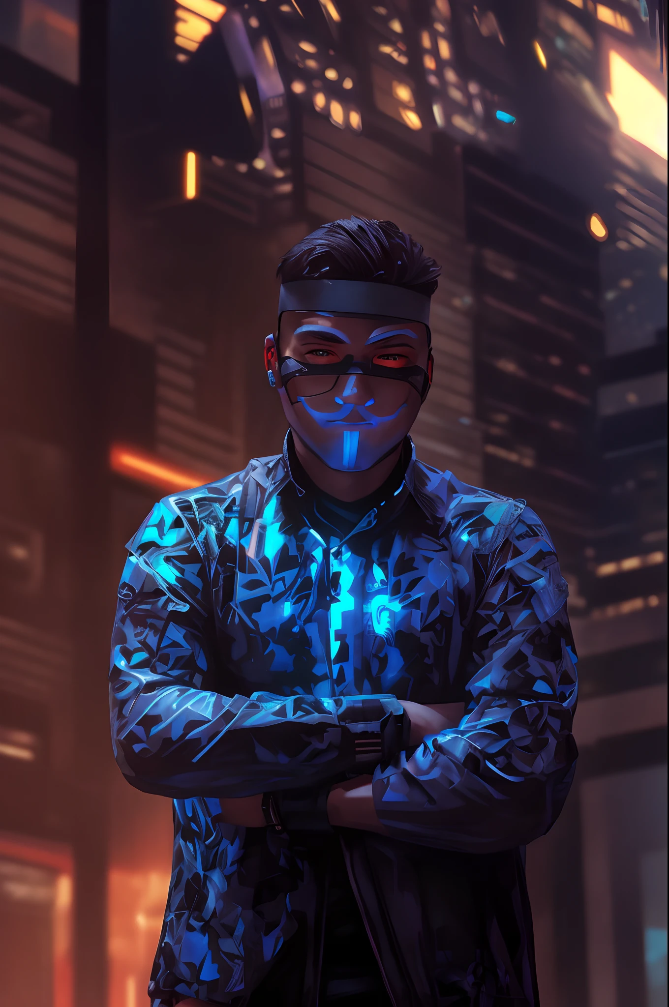 Change background cyberpunk handsome boy, realistic face, 8k, ultra realistic.