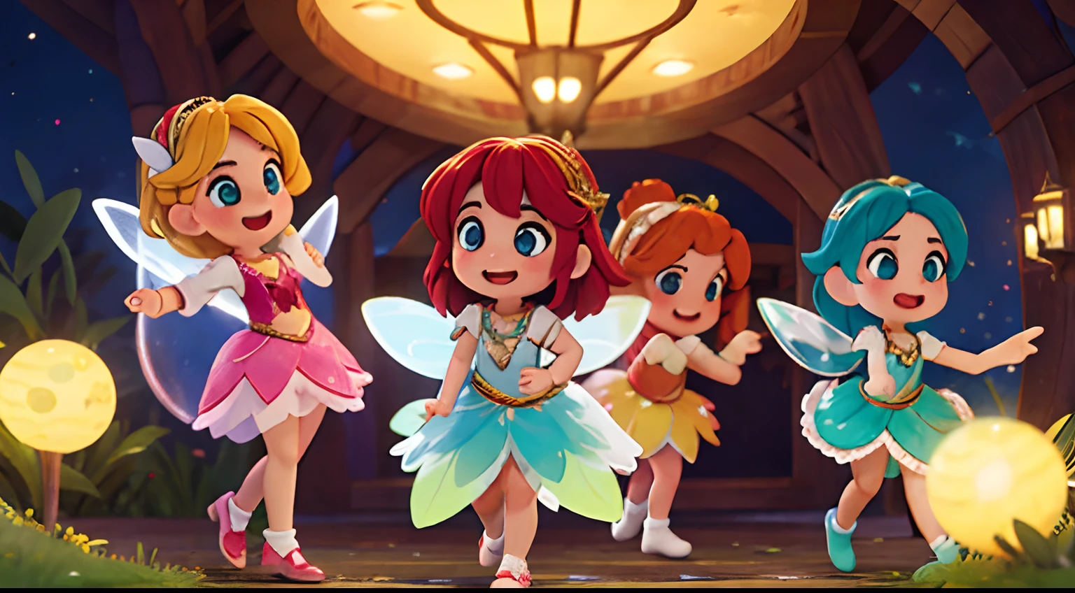 Ali, Fairies danced, num brilho sem parar.