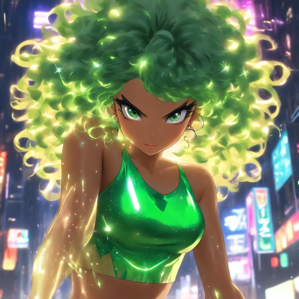 YouTuber Girl,(((1girl))),((Extraordinarily cute and beautiful green curly girl)),
(short breasts,:1.4),big butt,(((green curly hair:1.35,Very curly hair,colored inner hair,Ear breathing,Short hair))),(((Green_eyes:1.3))),intricate eyes,beautiful detail eyes,symmetric eyes,big eyes:1.3,((fat)),(((sparkly skin:1.5,Bright skin: 1.5,tanned skin,sparkly skin,Very shiny skin,shiny body,Plastic Skin Shine,exaggerated shiny skin,Lightened skin,wet feet))),Detailed body,(Detailed Face),
Cute,slutty,seductive,Erotic,(((NSFW))),
zettai ryouiki,revealing clothes,Show skin,((Rave miniskirt,Visible thong straps,White loose tank top with anime print)),((wet clothing,intricate outfit,intricate clothes)),
(dynamicpose:1.0),Embarrassed,(centered,scale to fit the dimensions,the rule of thirds),
Cyberpunk city by the ocean at night, with bright neon signs and dark storm clouds and puddles, scenery:1.25,
fine art photography,(a photo of a, made by SLDR),hight resolution, sharp-focus, (Ultra Detailed, Extremely detailed), (Photorealistic works of art:1.37),(extremely detailed CG unity 8k wallpaper),((Synthwave background theme)),(((bright colours))),(intricate background),(Masterpiece),(Best Quality),