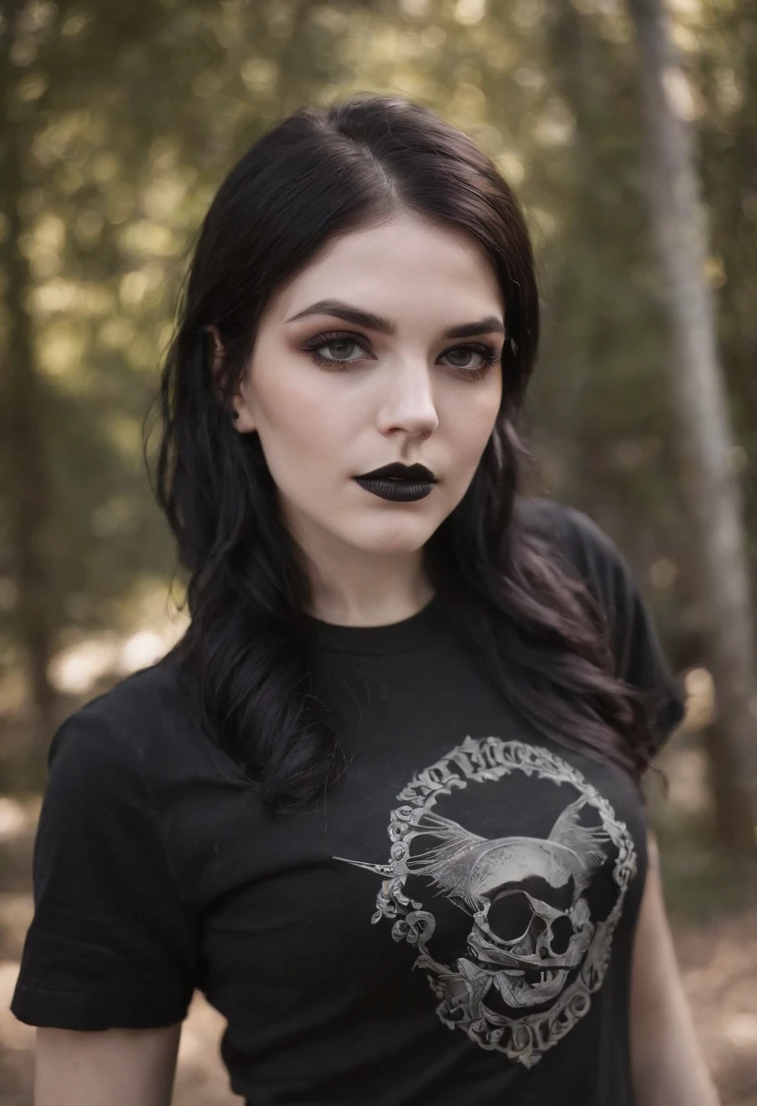 black t-shirts，Witch clothes, punk rock clothes, goth punk clothes, t - shirt, T-shirt, gothic clothing, gothic clothing, dressed in punk clothing, Black metal style, graphic tees, looks like a mix of grimes, Graphic print, Dystopian garbage, tee shirt, flowerpunk