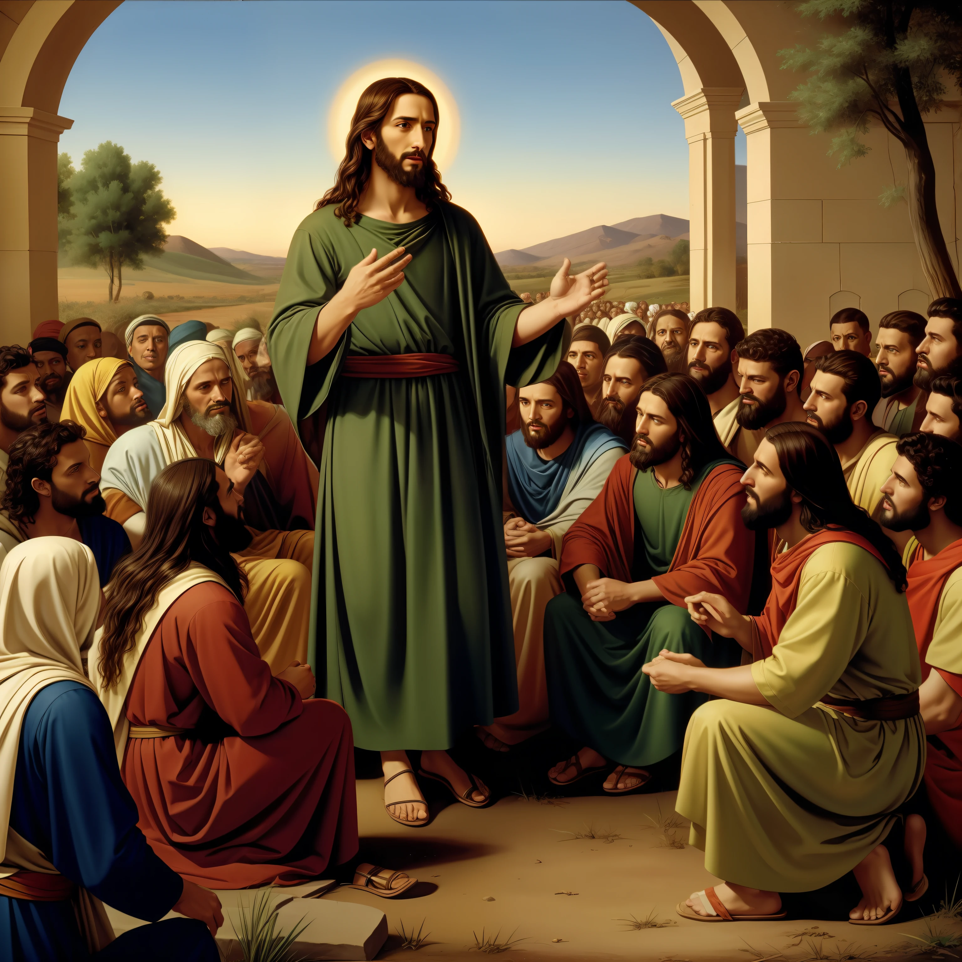 Jesus telling his parables