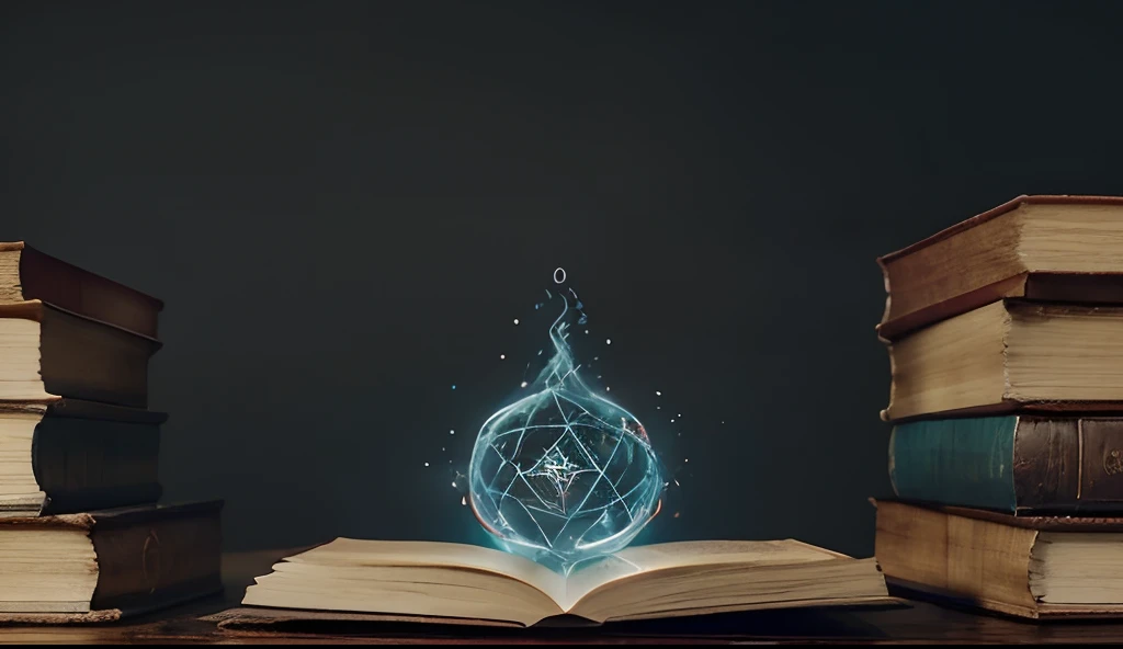 Adicione a imagem acima o conenceito de mentoria, sabedoria, conhecimento e crescimento. Use elementos como livros, libraries and magic to convey the message of wisdom