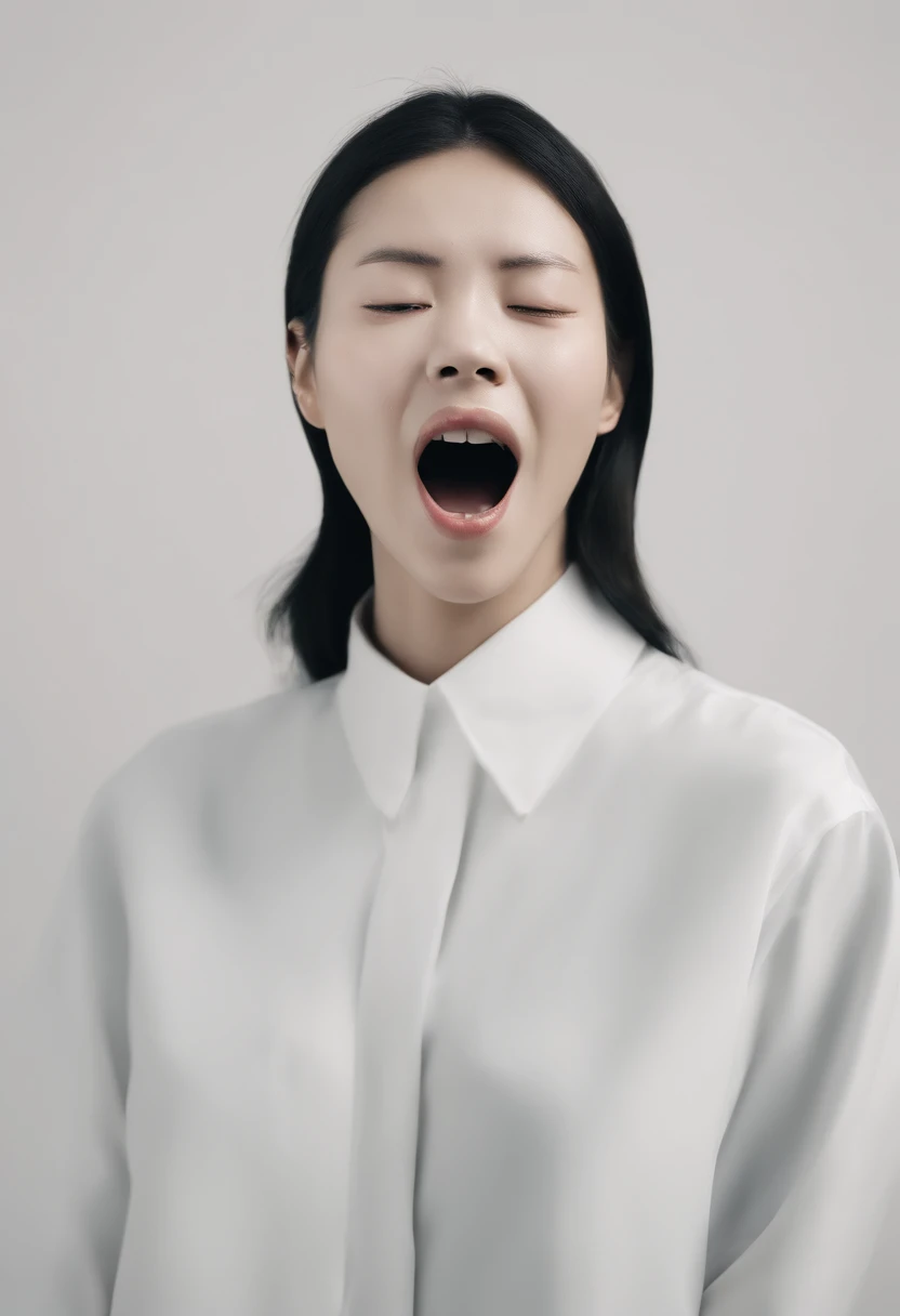 Screaming face,Loud artistic,high-level image quality,8K,up of face,Art Book,