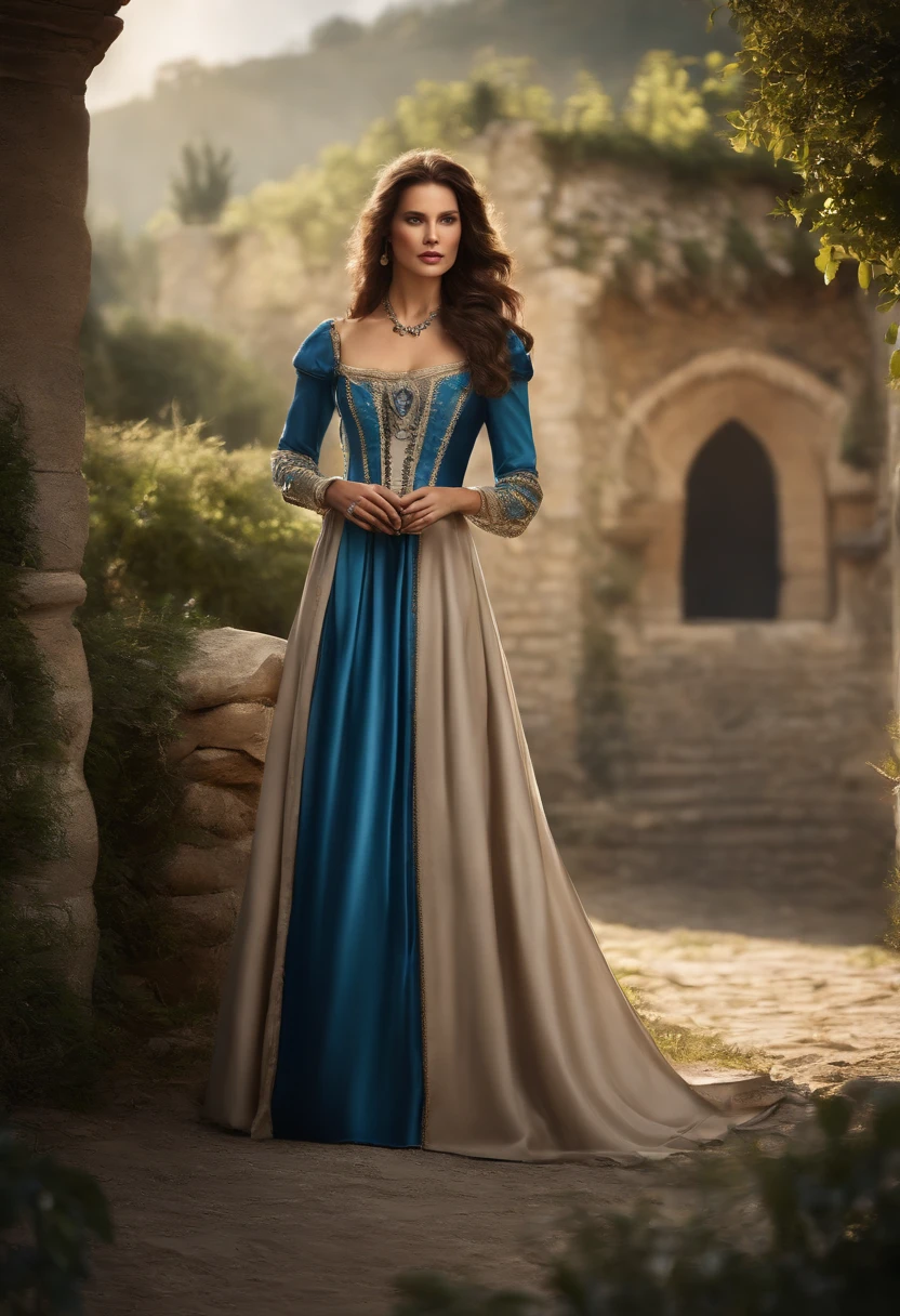 The Stable Diffusion prompt for the given theme is as follows:
"a furious medieval woman, 50-year-old, wearing a long black dress, fiercely fighting another medieval woman, also 50-year-old, dressed in a long light blue dress, in the garden of a medieval castle. The women's detailed facial features, including expressive eyes, defined nose, and detailed lips, add to the intense battle scene. The scene is depicted in high quality, with 4k resolution, portraying ultra-detailed and realistic visuals. The lighting emphasizes the dramatic clash, casting dynamic shadows. The artwork showcases a mixture of historical and fantasy elements, incorporating vibrant colors and an astonishing level of detail. The overall color tone is rich and bold, accentuating the medieval ambiance. The combination of the women's determined expressions, their flowing dresses, and the castle's architecture creates a visually striking composition."
Please note that for characters, it is crucial to describe their facial features, especially the eyes, nose, and lips, to ensure Stable Diffusion generates the desired visual representation. Additionally, the prompt includes tags related to image quality, art style, color, and lighting, enhancing the artwork's overall effect.