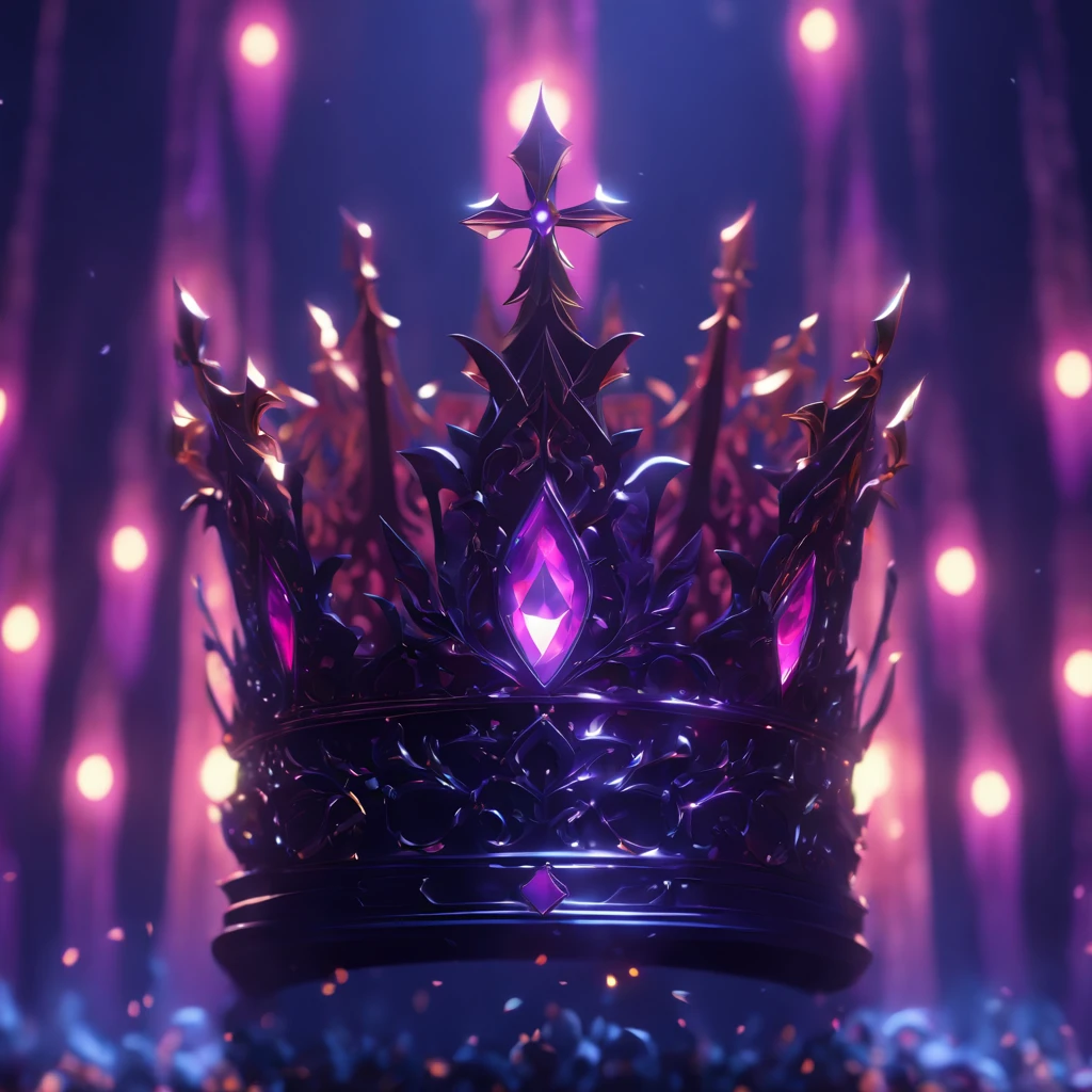 design, evil queen's crown, intricate, volumetric lighting, octane render