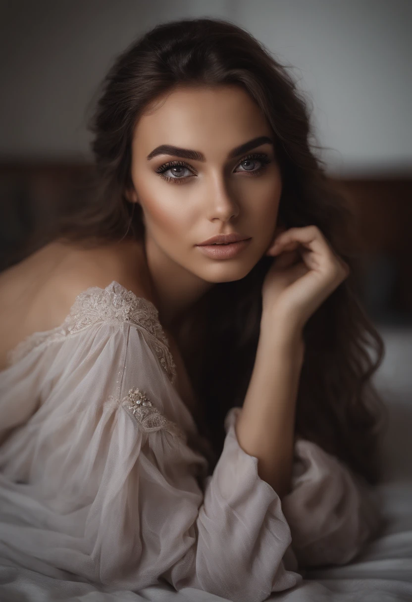 arafed woman fully , sexy girl with green eyes, portrait sophie mudd, black hair and large eyes, selfie of a young woman, bedroom eyes, violet myers, without makeup, natural makeup, looking directly at the camera, face with artgram, subtle makeup, stunning full body shot, piercing green eyes, beautiful angle, attractive pose, cute girl, sexy pose, full body picture, full body, full body naked exposed