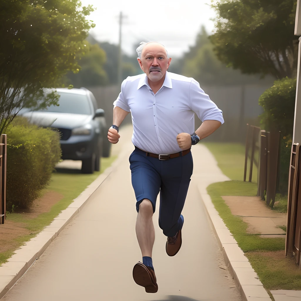 Uncle gal is running late in the morning
