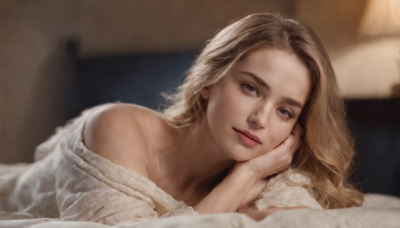 Masterpiece, High definition, Movie Still, 1Girl, Turn off the lights, natta,(sparks: 0.7), Beautiful Woman, ((24yo)), the moon, moonlit glow, natta, Sleeping, ((Sleeping)), bed, window, Lying Down, Full body shots, eyes closed, Underwear outfits, Gold-haired,Caucasian,Fair-skinned woman