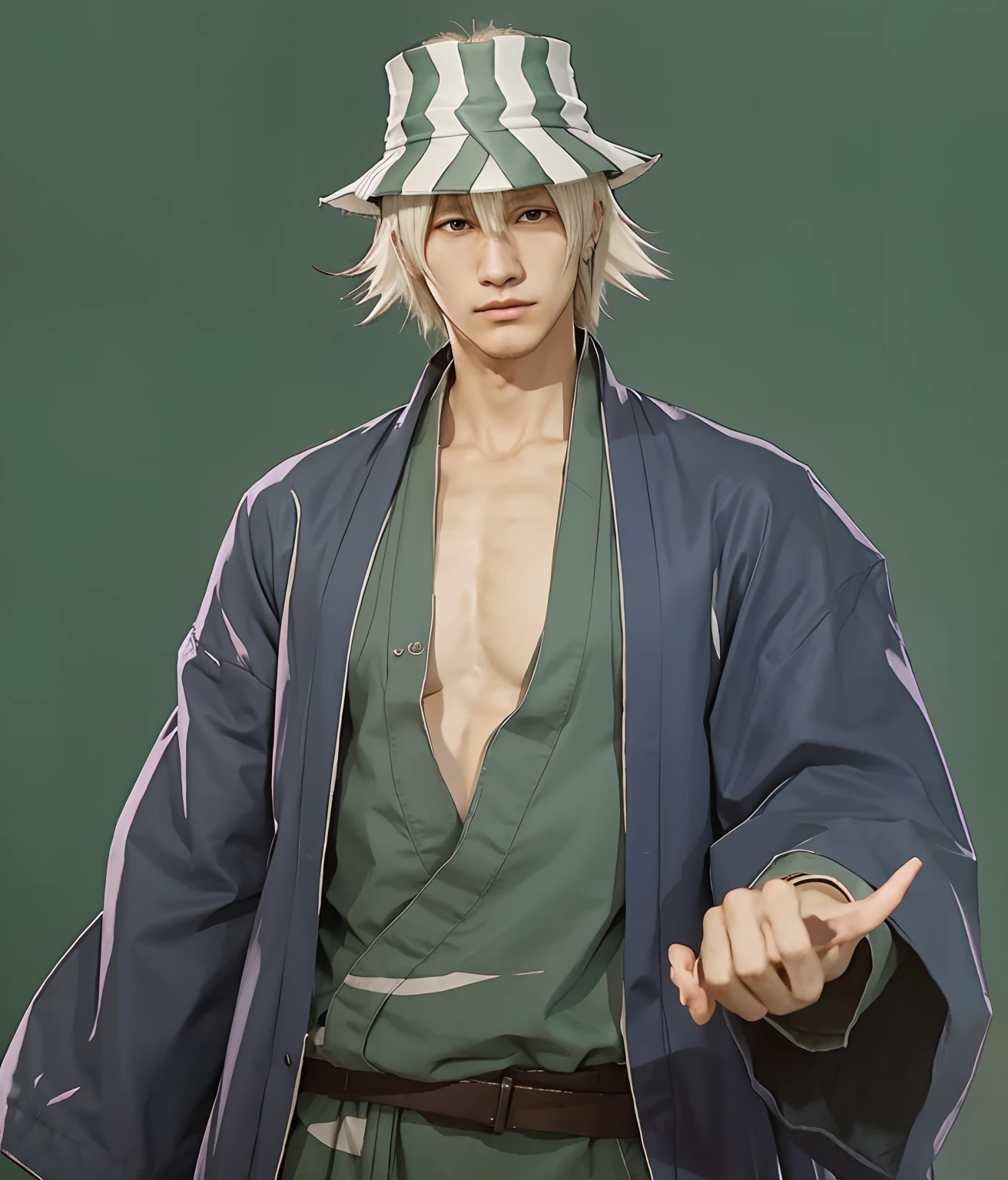 Realistic-style, Bleach, Urahara, man,