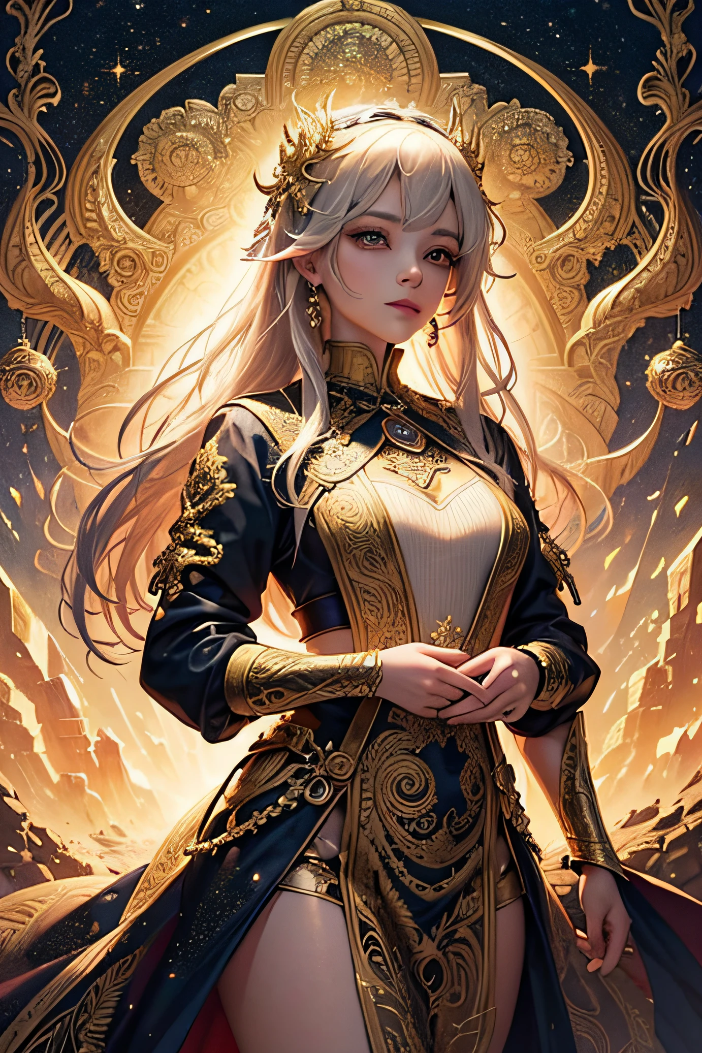 ((masterpiece)), (highest quality), (super detailed), ((very detailed)), 4k, (8K), sailor moon, long blonde hair, double ponytail, sailor moon Aesthetics, dream core,Full Armored Suit、Fully Armed