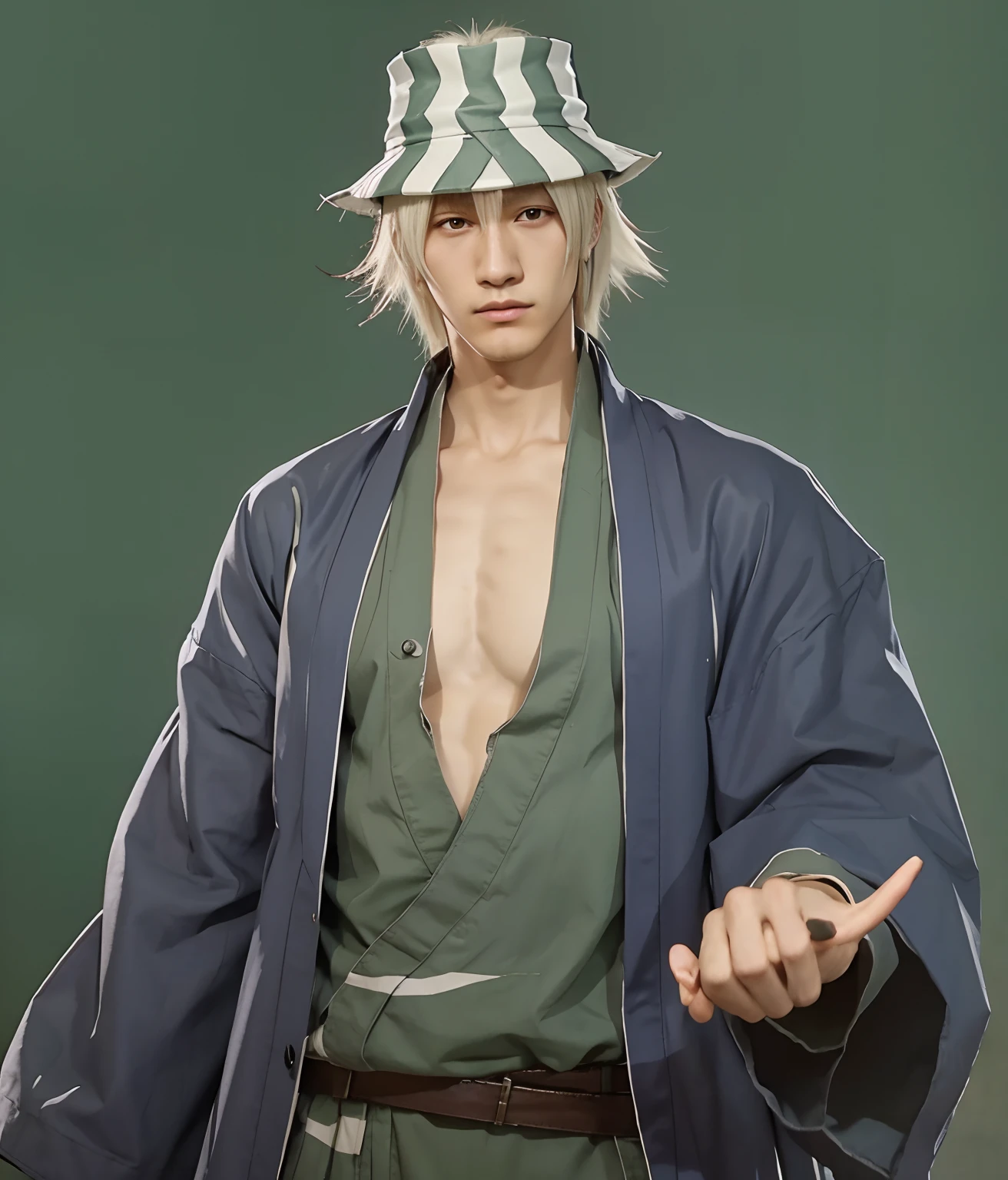 Realistic-style, Bleach, Urahara, man,