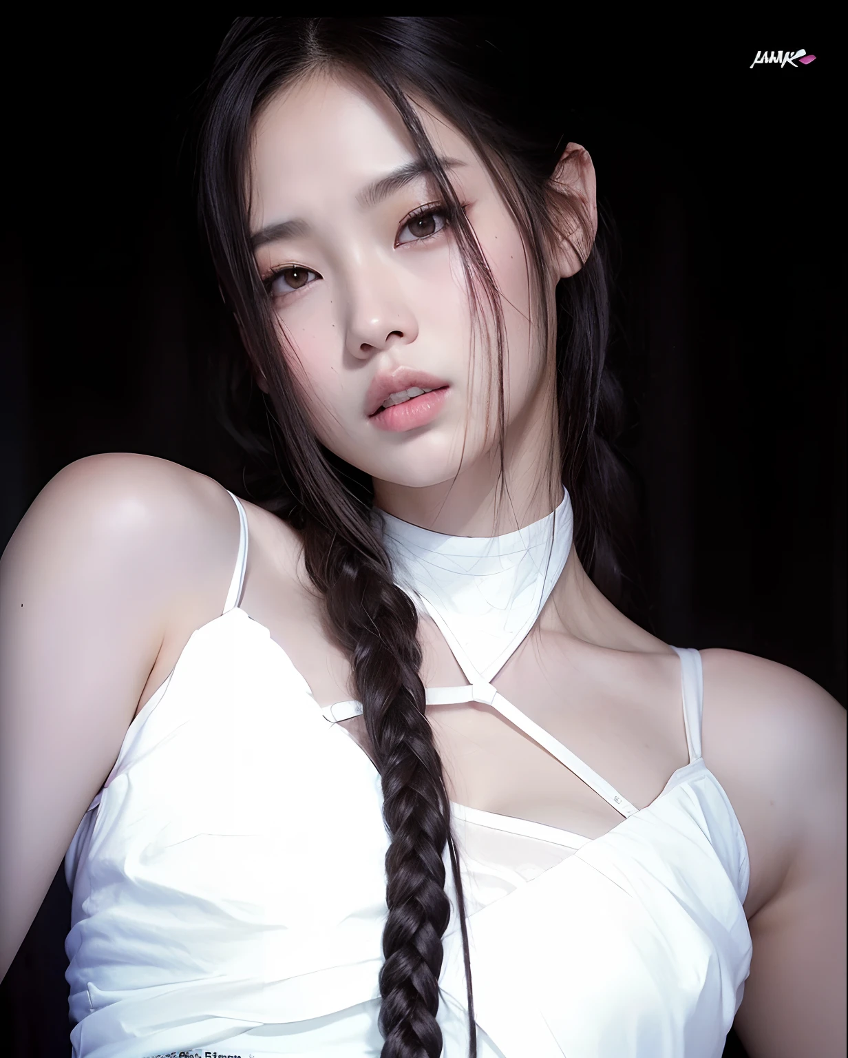 Arafed asian woman with long hair wearing a white top, jennie blackpink, Kimi Takemura, Heonhwa Choe, Gongbi, Lee Ji - Eun, Lee Ji-eun, Parque Roseanne do Blackpink, Seseon Yoon, Parque Ji-min, Ruan Jia Lindo!, Shikami, Jiyun Chae, jossi do blackpink