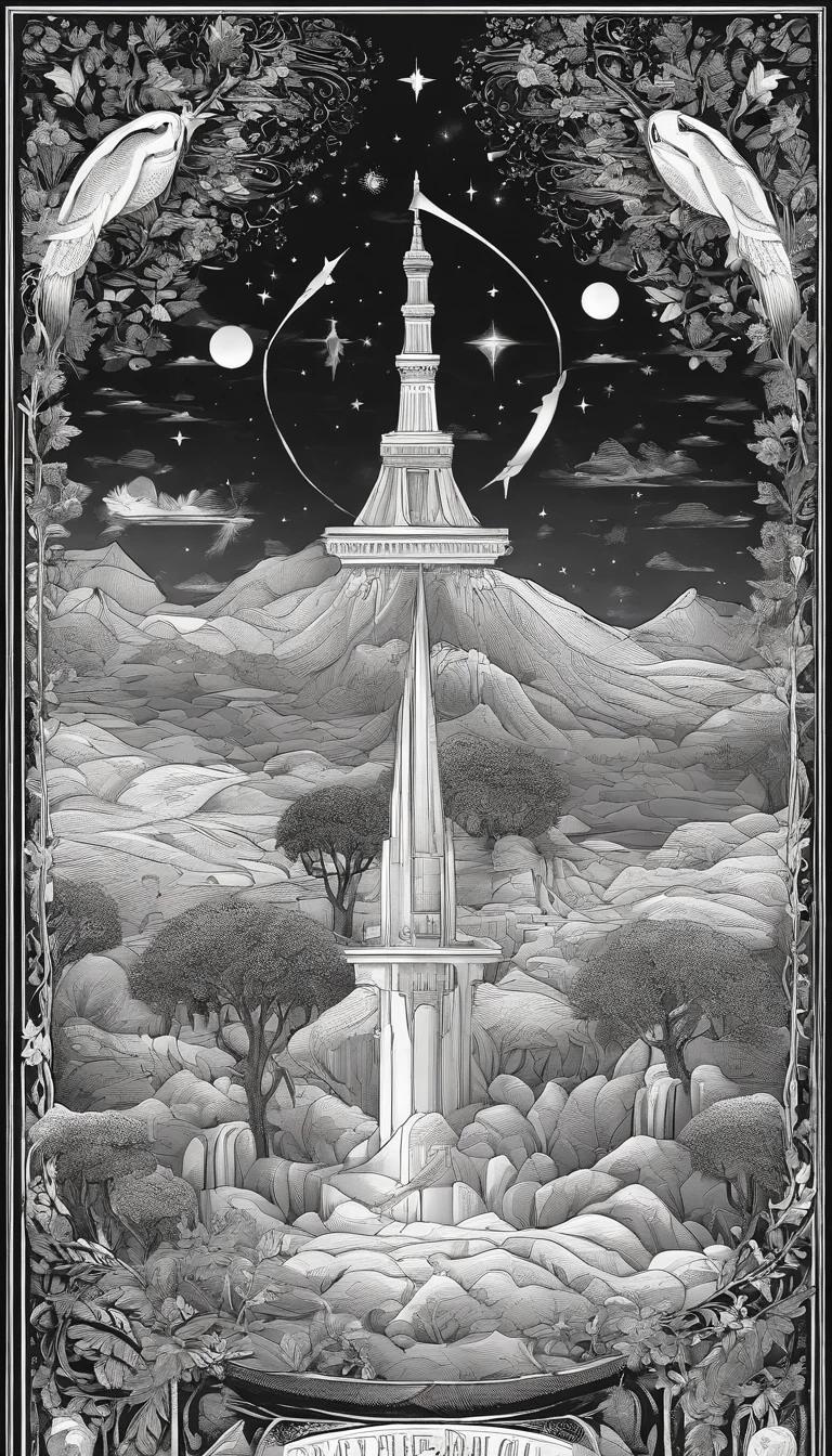 A magician stands with one arm stretched upwards towards the Universe, and the other pointing down to the earth. The Magician’s robe is white, and his cloak is red. On a table in front of him are a cup, pentacle, sword and wand. Above his head is the infinity symbol, and around his waist is a snake biting its own tail. in the foreground is an array of foliage and flowers,