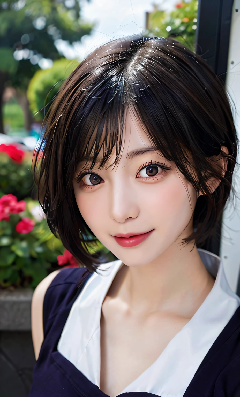 (RAW Photography:1.2)、top-quality、a beautiful detailed girl、School Uniforms、a smile、short-haired、Red underwear、extremely detailed eye and face、beatiful detailed eyes、huge filesize、hight resolution、8k wallpaper、finely detail、Highly detailed ticker uniform 8k wallpaper、Light on the face、电影灯光、18 year old girl、sexy pose、(photorealisim:1.4)、illustratio、super detailing