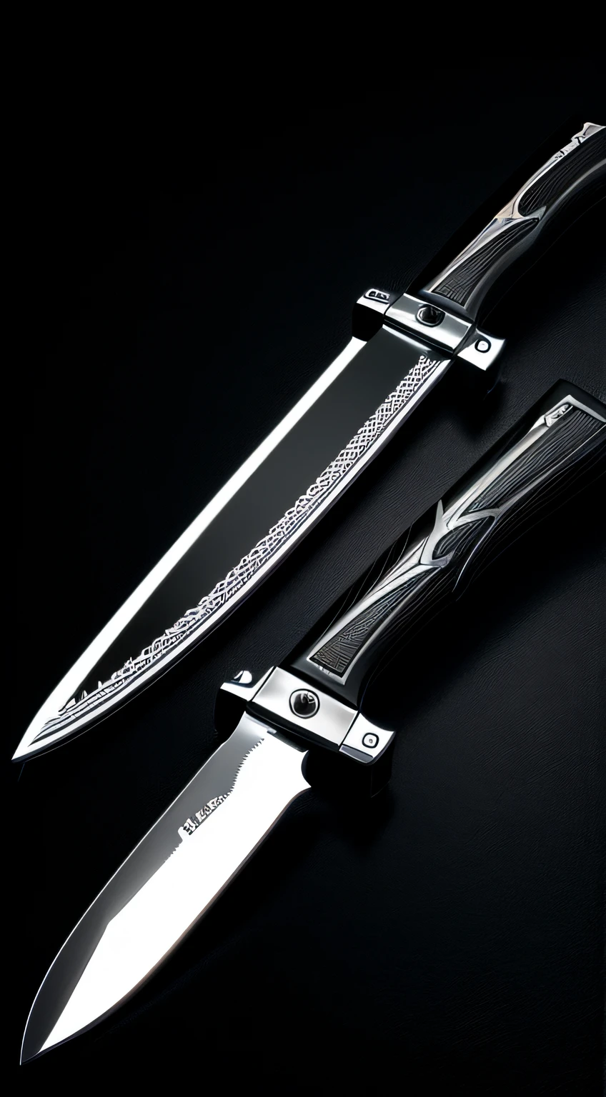 photorealism, realistic, photorealistic, a switch blade switchblade, black background