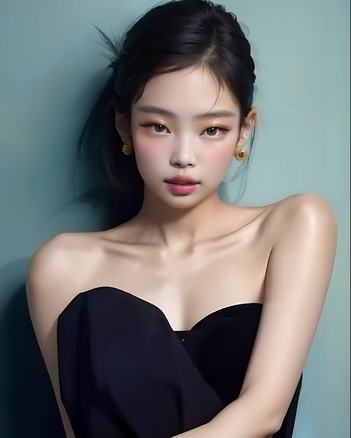 Un primer plano de una mujer con un vestido negro posando para una foto, Blackpink Jennie, Hermosa mujer surcoreana, Actriz femenina de Corea, Hermosa modelo china, Gongbi, Hermosa joven coreana, Hermosa joven coreana, Linda actriz coreana, Modelo de moda femenina coreana, Es Ling, Artista coreano, Wenfei Ye, Mujer coreana, hwang se - on