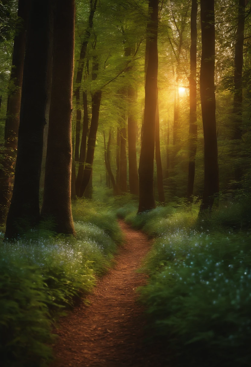A passage with a lot of light in the middle, magic fairy forest, enchanted magical fantasy forest, magical colors and atmosphere, An enchanted forest, MagicWorld. Colorful, magical colors and atmosphere, magical forest, magical fantasy forest, magical forest backround, very magical and dreamy, Magic forest in the background, magical forest, magical forest with fireflies, magical environment