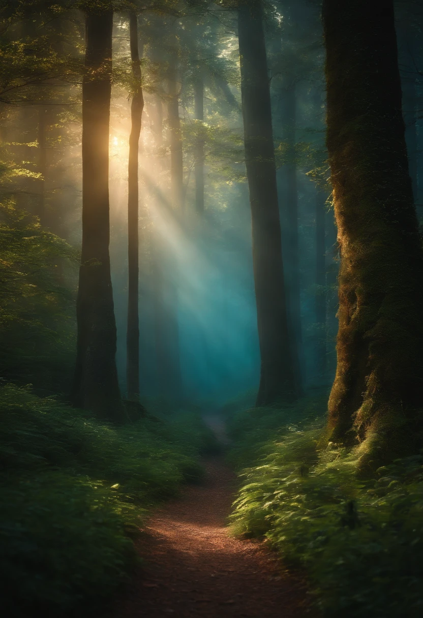 A passage with a lot of light in the middle, magic fairy forest, enchanted magical fantasy forest, magical colors and atmosphere, An enchanted forest, MagicWorld. Colorful, magical colors and atmosphere, magical forest, magical fantasy forest, magical forest backround, very magical and dreamy, Magic forest in the background, magical forest, magical forest with fireflies, magical environment