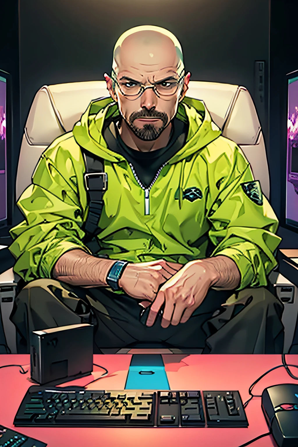 walter white gaming on pc, Walter White, Breaking bad, hd artwork, gaming setup