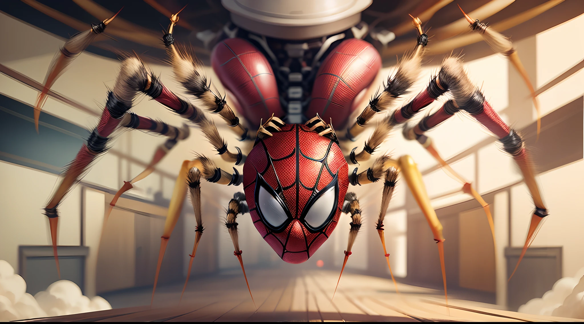 Spider men with iPhone