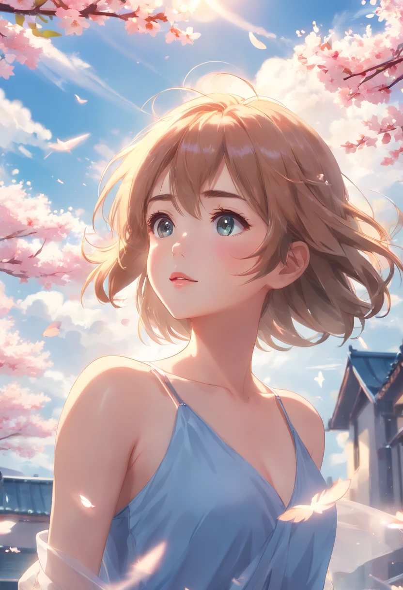 (best quality,4k,8k,highres,masterpiece:1.2),ultra-detailed,(realistic,photorealistic,photo-realistic:1.37),portrait,cloud girl,hovering in the sky,close-up,unclothed,exposed,beautiful detailed eyes,beautiful detailed lips,floating gracefully,airy atmosphere,ethereal surroundings,delicate features,long eyelashes,subtle facial expression,soft lighting,gentle breeze,blurred background,elegant posture,vivid colors,serene ambiance,sunlit clouds,translucent skin,feathery hair,sublime beauty,natural skin tones,harmonious composition,unadorned simplicity,stunning contrast,sun rays streaming through clouds,light and shadow play,cherry blossom petals drifting,sheer elegance,nymph-like appearance,dreamy atmosphere.