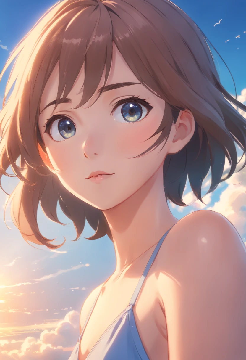 (Best quality,4K,8K,A high resolution,Masterpiece:1.2),Ultra-detailed,(Realistic,Photorealistic,photo-realistic:1.37),Portrait,Cloud Girl,Hovering in the sky,Close-up,Unclothed,exposed,Beautiful detailed eyes,beautiful detailed lips,Float gracefully,Airy atmosphere,ethereal environment,Exquisite features,Long eyelashes,