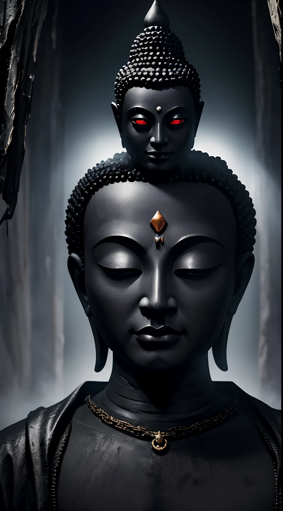 Black Buddha,canny,terrifying,horor,caves,Jet black,Dark Horse,Dark,The Darkness,Buddha,Diabolical,Spooky