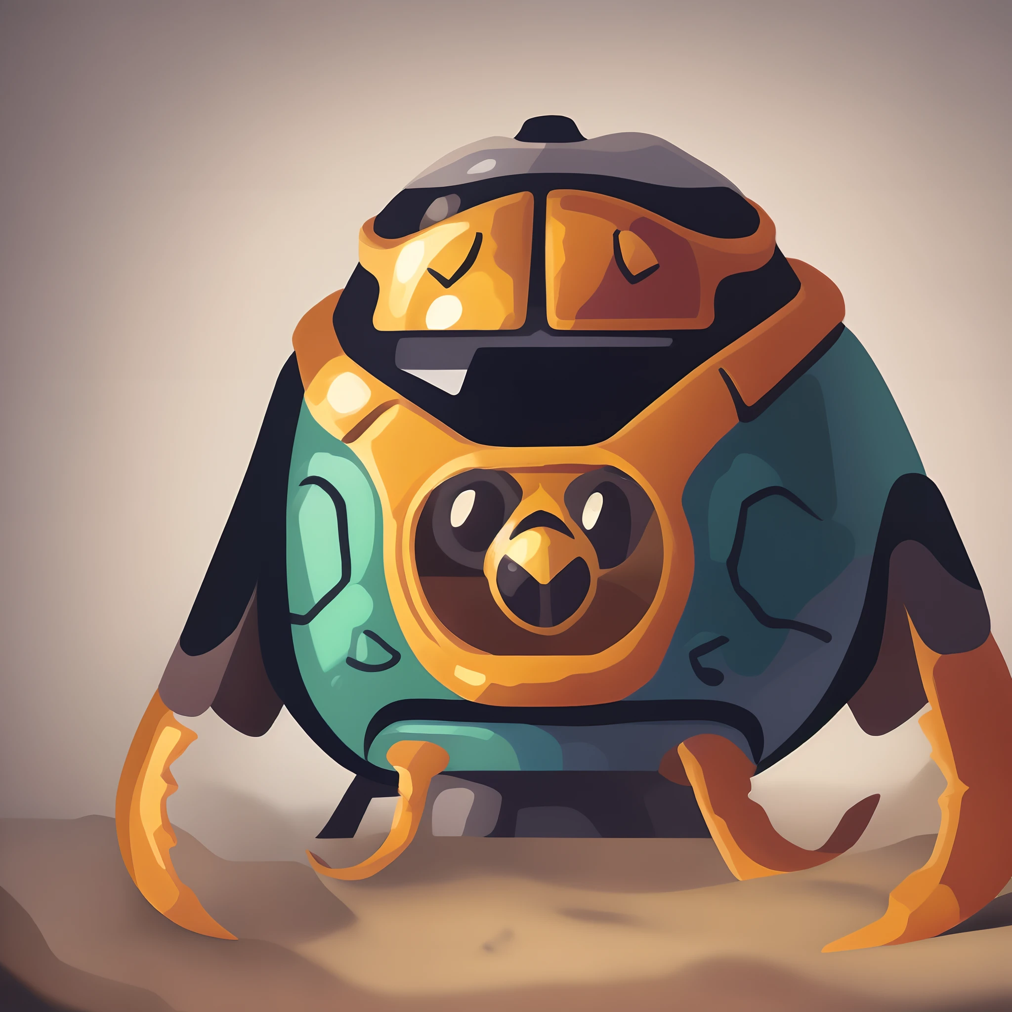 Modern day scientist with a scarab beatle head