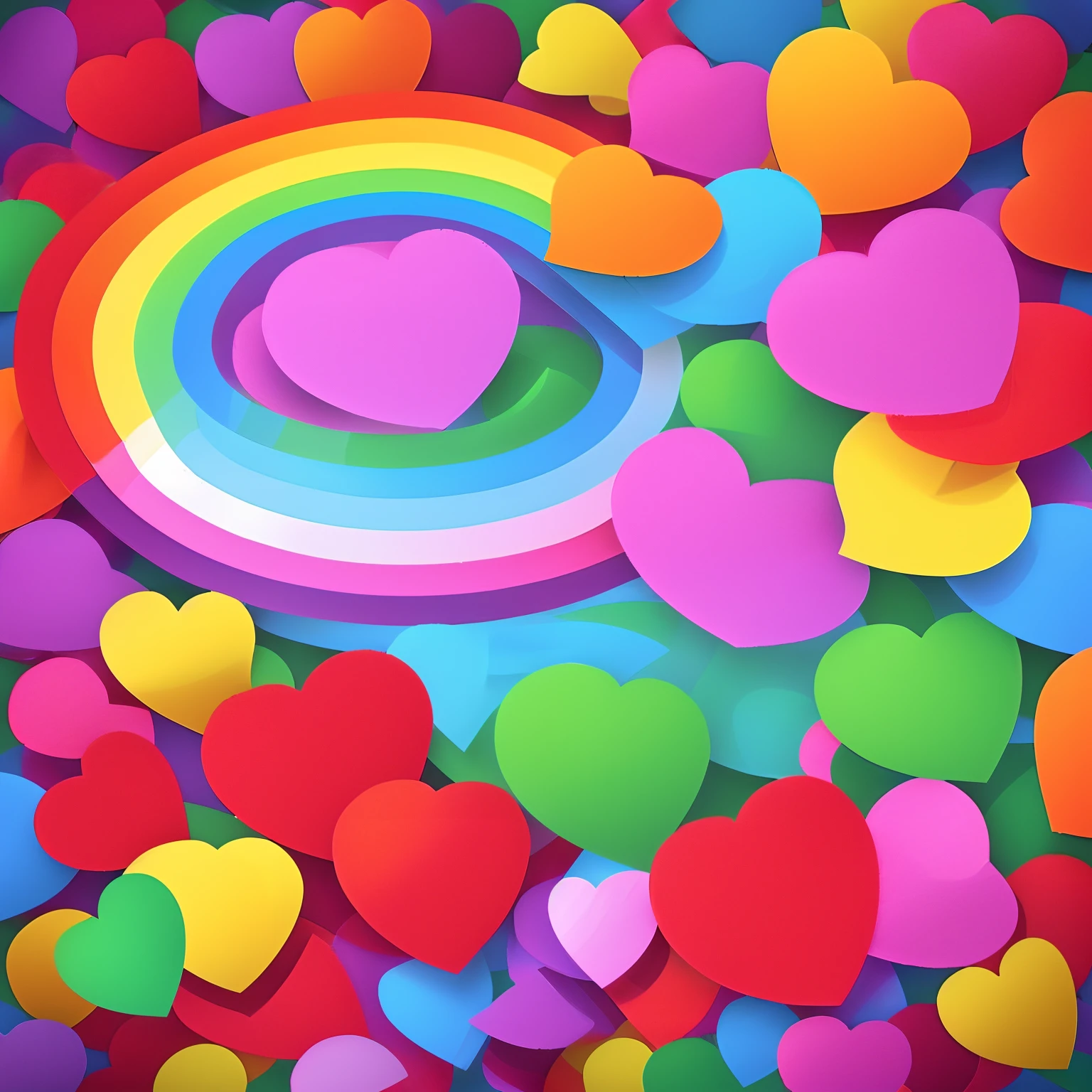 rainbow, valentine's day design