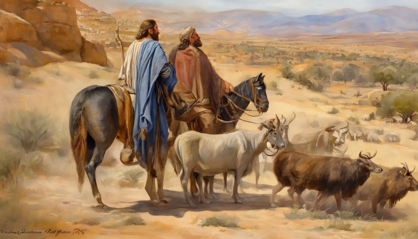 pintura de um homem aflito, biblical art, biblical painting, bible illustration, biblical art style, biblical image, Postado, Nicodemos, Jeremias, Ancient Biblical, Christian art, biblical, Directed by: Scott Gustafson, Antigo Testamento, Jon McNaughton, sofrimento, epic biblical representation, biblical art lighting, by senior artist, leno o livro