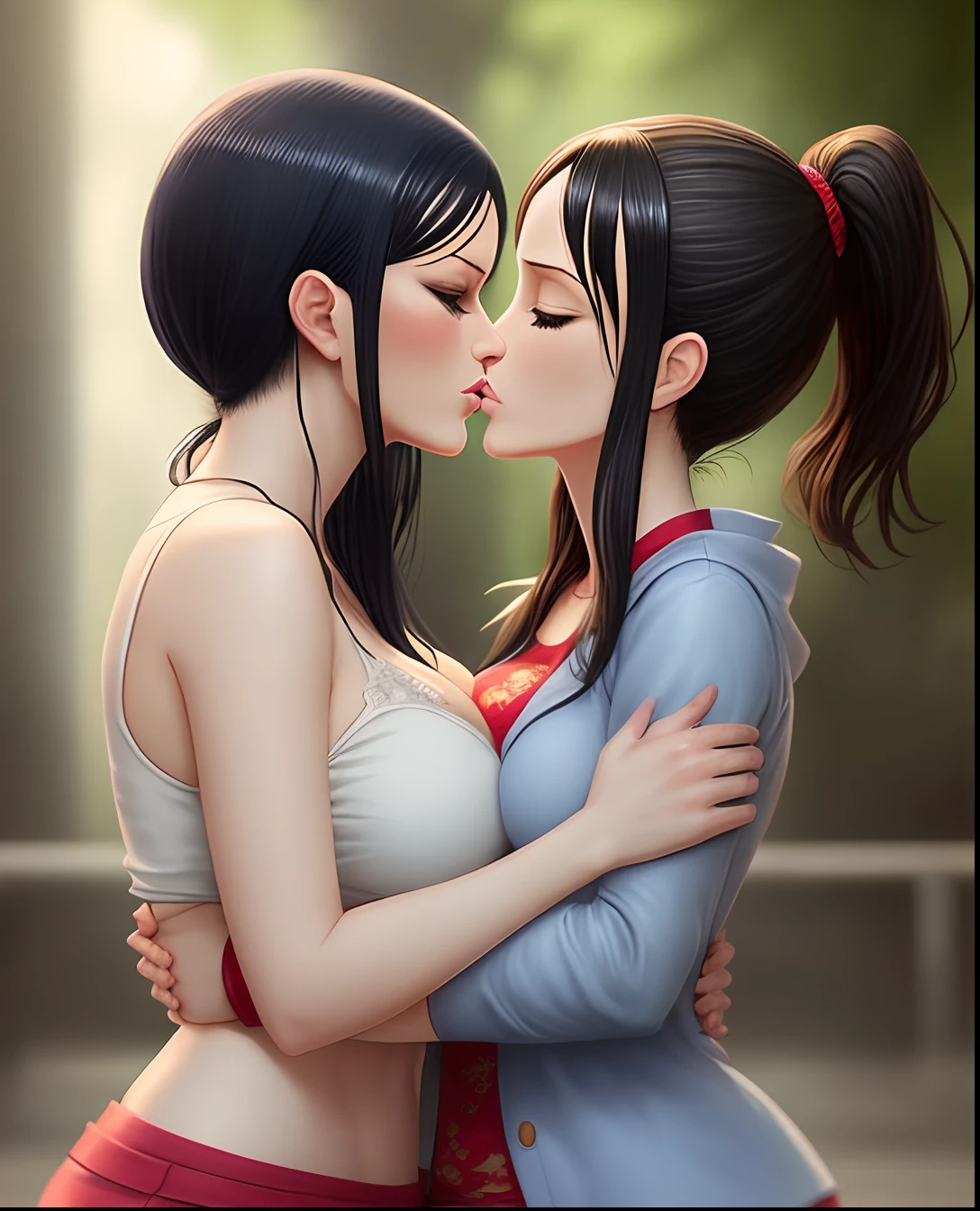 Nico Robin kiss nami from One piece