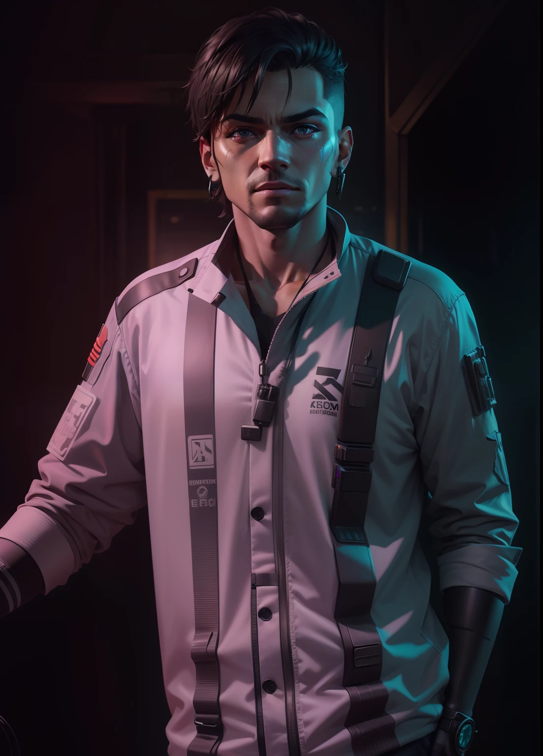 ultra detail, high resolution, ultra detailed, best quality, amazing, top quality, extremely detailed CG unity 8k wallpaper, cinematic lighting, cat fanboy, cyberpunk, dark boy