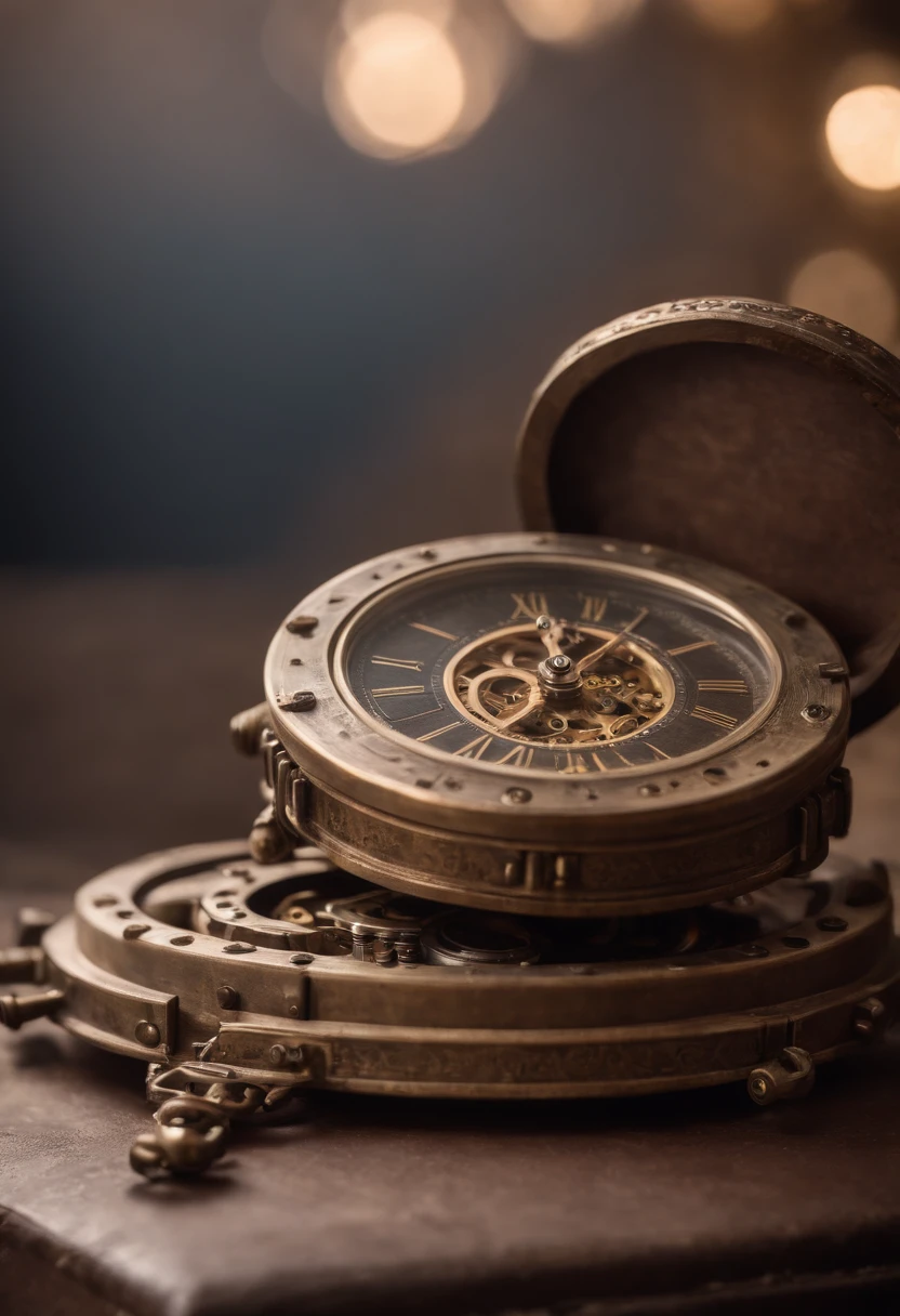 una pared steampunk apocaliptico hecha de relojes