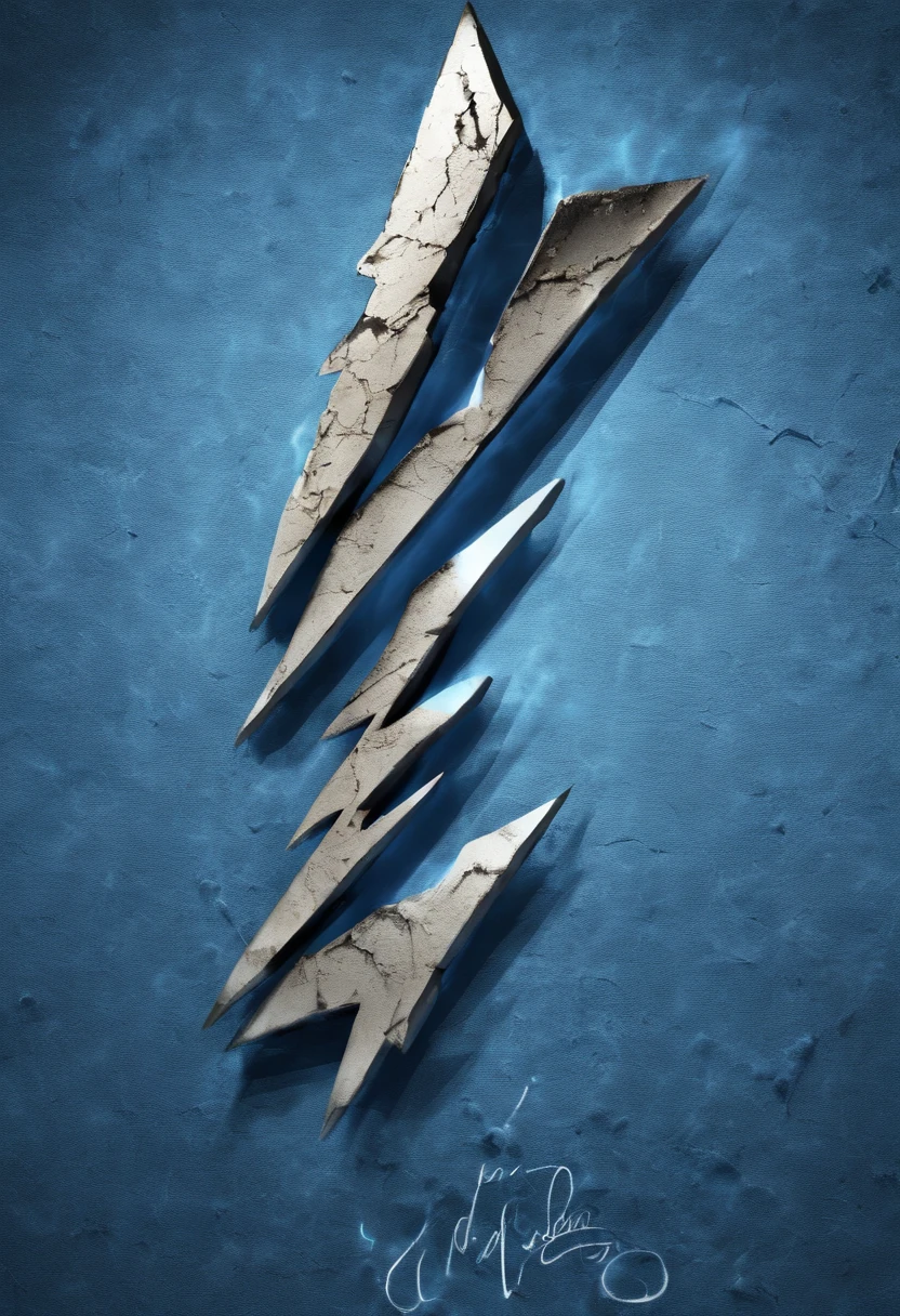 Make a picture of a blue lightning bolt with the name vasan written on the front, deixe a imagem bem realista, em forma 3D