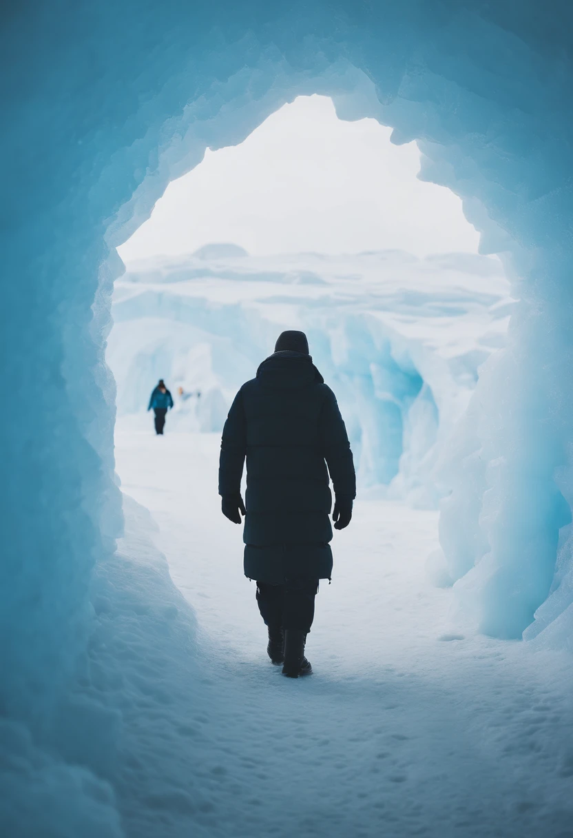 Antarctica paradise、a paradise、a paradise、a paradise、Huge ice wall、Plants、tunnel、
