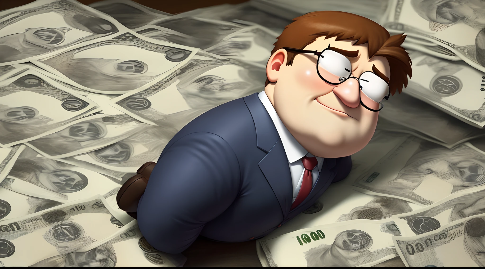 Peter Griffin holding money