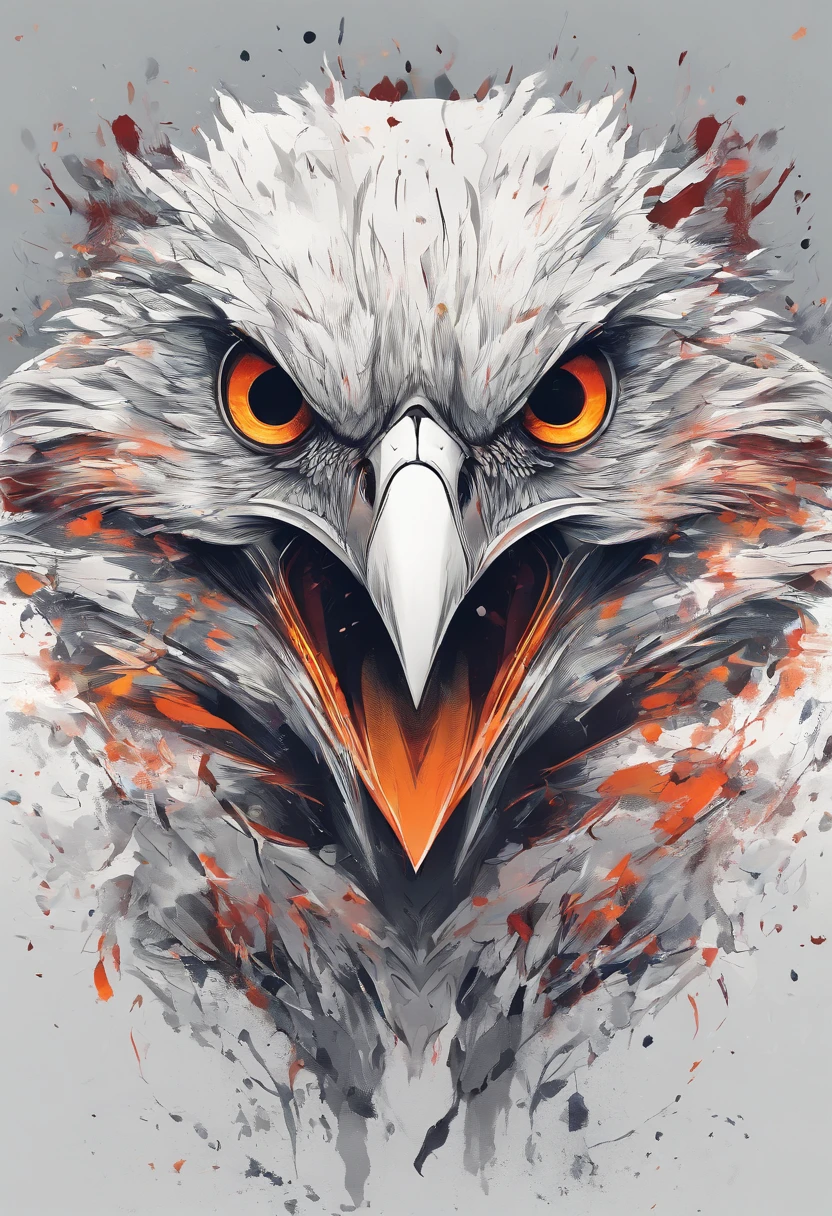 arte splash, An eagle's head, ((fundo branco)), olhos penetrantes, epic instagram, art-station, estilo splash de tinta colorida, contorno, hiperdetalhado intricadamente detalhado, Motor irreal, genial, detalhes intrincados, tela inicial, cores complementares, conceito de fantasia arte, 8K分辨率, obra-prima do deviantart, oil-painting, pinceladas pesadas, pingos de tinta, artes de salpicos