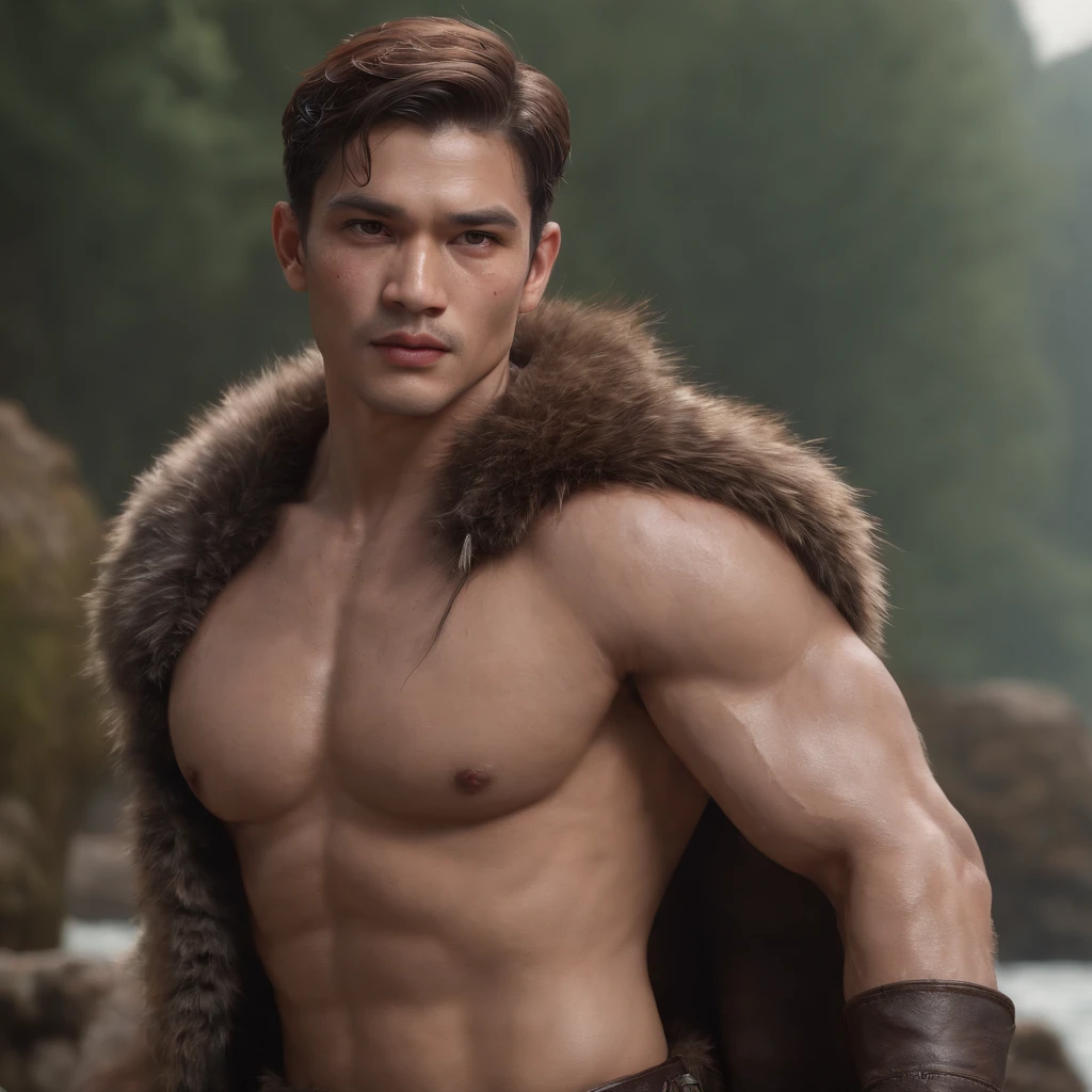 super muscular cute asian men wearing red thong in midle of lake (professional 3d render:1.3) af (Realistic:1.3) most beautiful artwork photo in the world,Features soft and shiny male heroes, ((Epic hero fantasy muscle man rough wet hero angry look long hair short beard and ferocious expression in dynamic pose, Fantastic location, Majestic cluttered environment)), full body 8k unity render, action shot, skin pore, very dark lighting, heavyshading, Detailed, Detailed face, (vibrant, photograph realistic, Realistic, Dramatic, Dark, Sharp focus, 8K), (Old leather garments damaged by weathering:1.4), ((((Wear fur)))), (Intricate:1.4), decadent, (Highly detailed:1.4), Digital painting, rendering by octane, art stations, concept-art, smooth, Sharp focus, illustration, Art germ, (loish:0.23), wlop ilya kuvshinov, and greg rutkowski and alphonse mucha gracias, (Global illumination, Studio light, volumettic light), heavy rain, particles floating, lotr, fantasy, elf, full bodyesbian, ((Dark and ancient city background:1.3)),CGSesociety,art stations