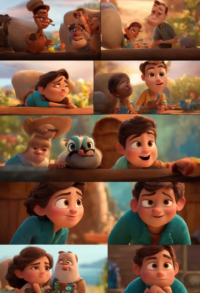 rapaz, negro, clouse up, olhar de raiva, Looking at camera, agarrando com as duas maos, fps do espectador, Pixar animated movie poster, nome do filme (You know what I want) Pixar, de perto. The character takes center stage with captivating facial expressions, oferecendo um toque de irrealidade