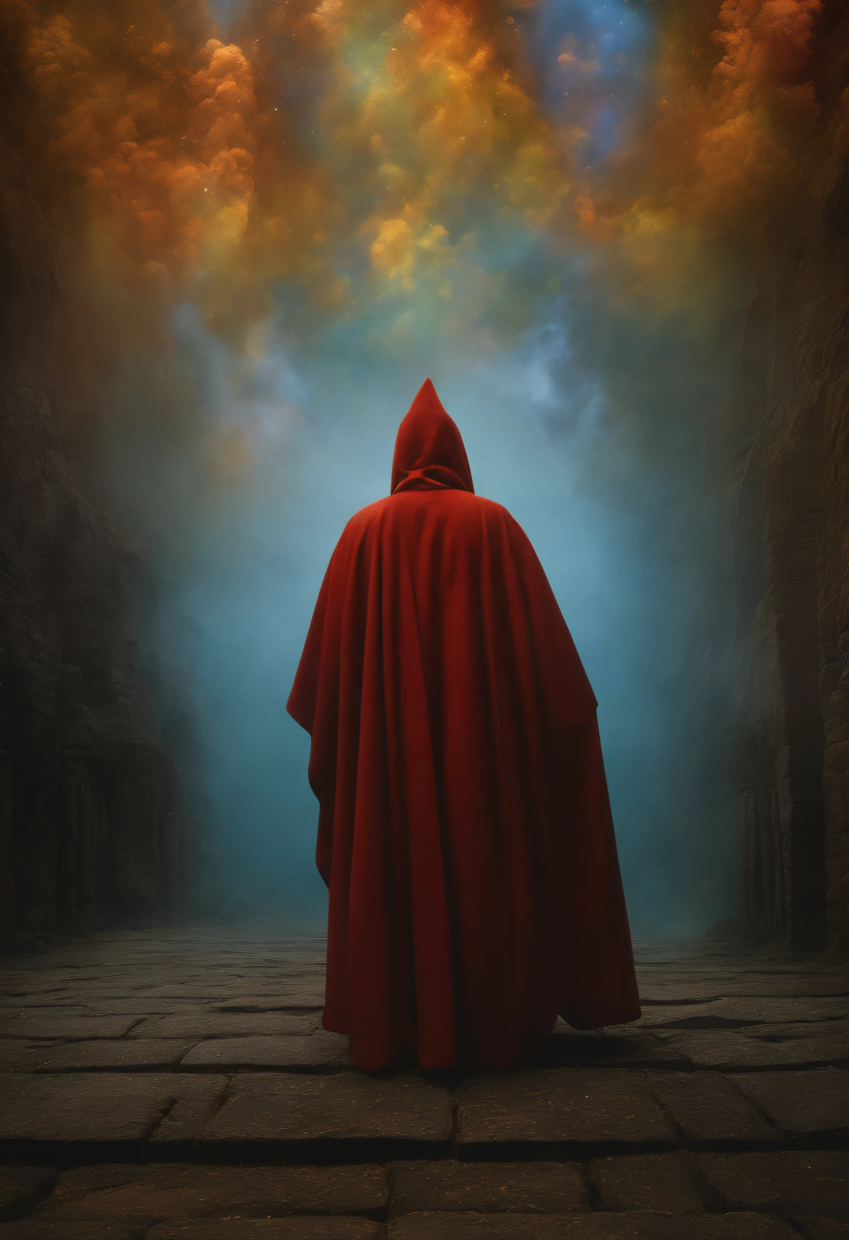 a museum in a perfect storm, striking colorful composition, disturbance into the matrix, high contrast, a hallucinating visual illusion, SILHOUETTES DANCING, old masters fine art look, Zdzislaw Beksinski collaboration with reinterpreted by Remedios Varo, chiaroscuro, homelike visionary dream brimming with viscose and dry, 8k