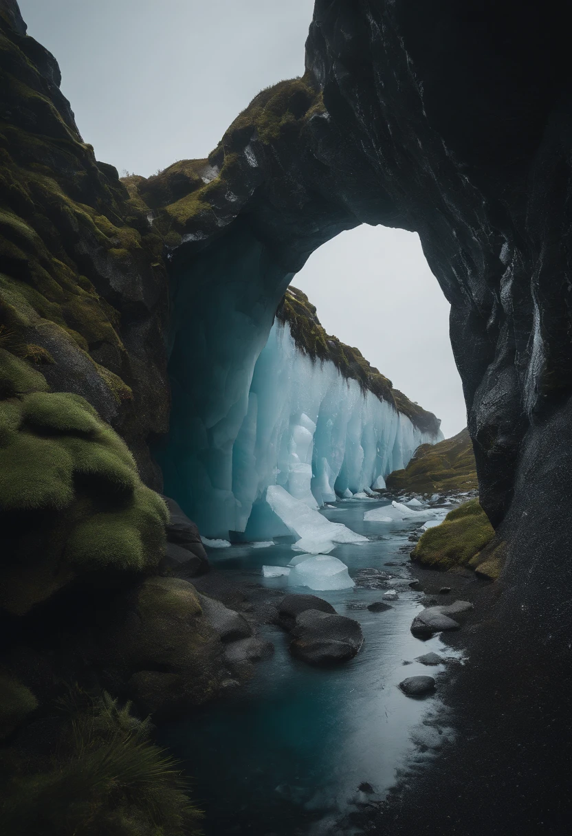 Antarctica paradise、a paradise、a paradise、a paradise、Huge ice wall、Plants、tunnel、