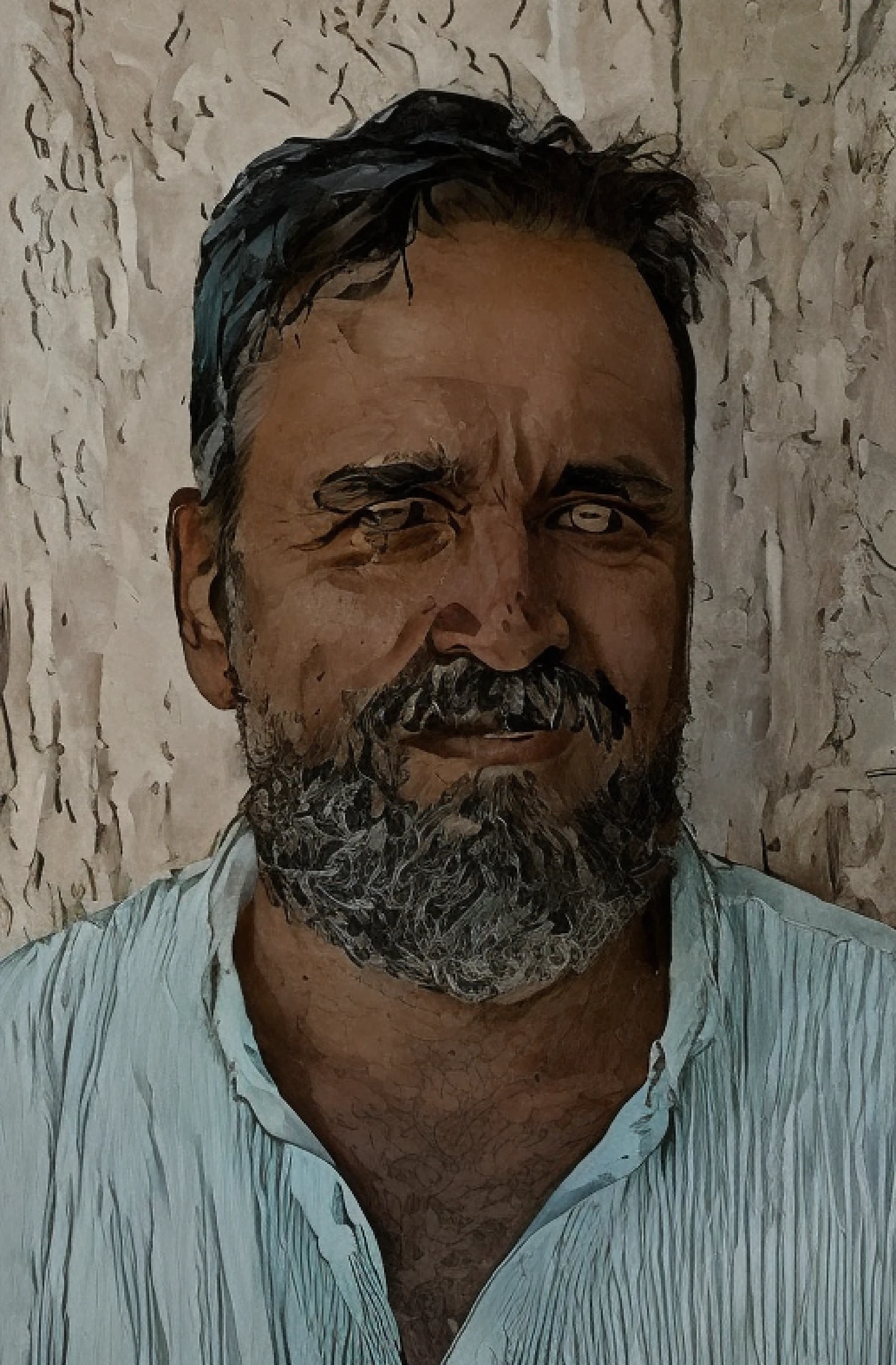there is a man with a beard and a blue shirt on, edu souza, posuka demizu |, david rios ferreira, Mahmud Barzanji, George Doutsiopoulos, Slavoj Zizek, inspirado em Francis Souza, Pablo Amaringo, Pepe Moreno, Farid Ghanbari, Jamel Shabbaz, ignacio fernandez rios